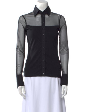 Anne Fontaine Long Sleeve Button-Up Top