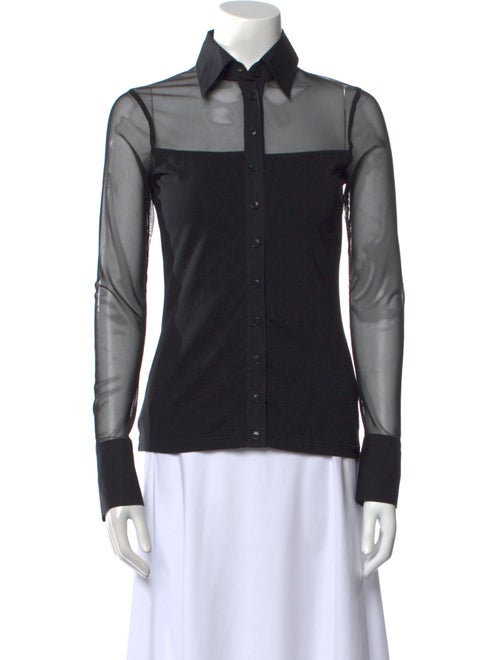 Anne Fontaine Long Sleeve Button-Up Top