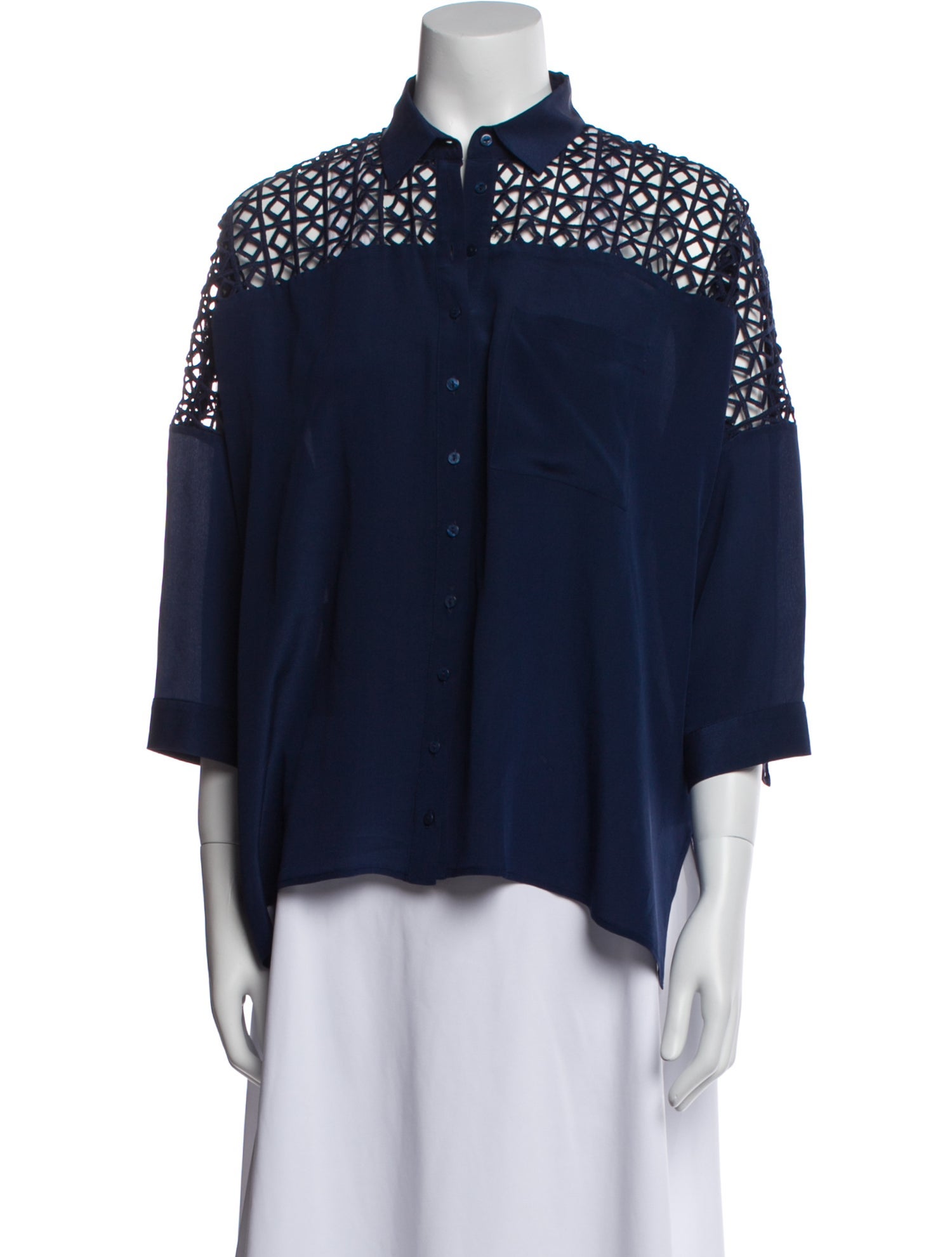 Anne Fontaine Three-Quarter Sleeve Blouse