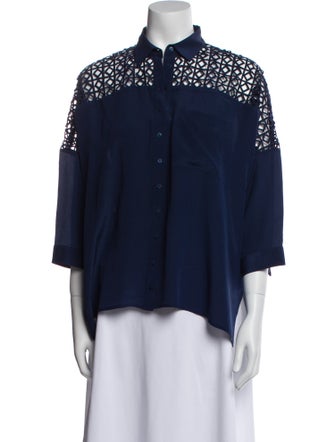 Anne Fontaine Three-Quarter Sleeve Blouse