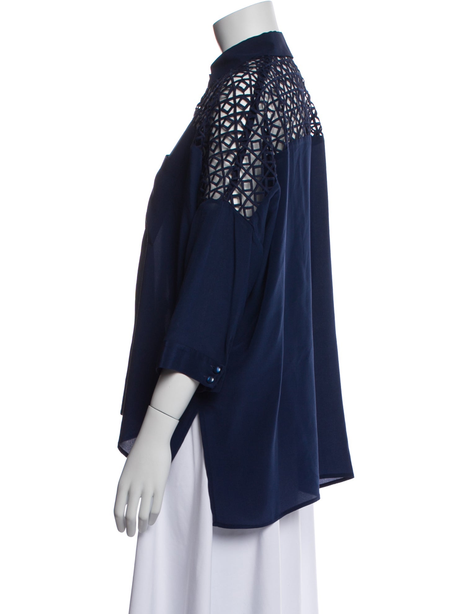 Anne Fontaine Three-Quarter Sleeve Blouse