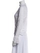 Anne Fontaine Lace Pattern Mock Neck Blouse