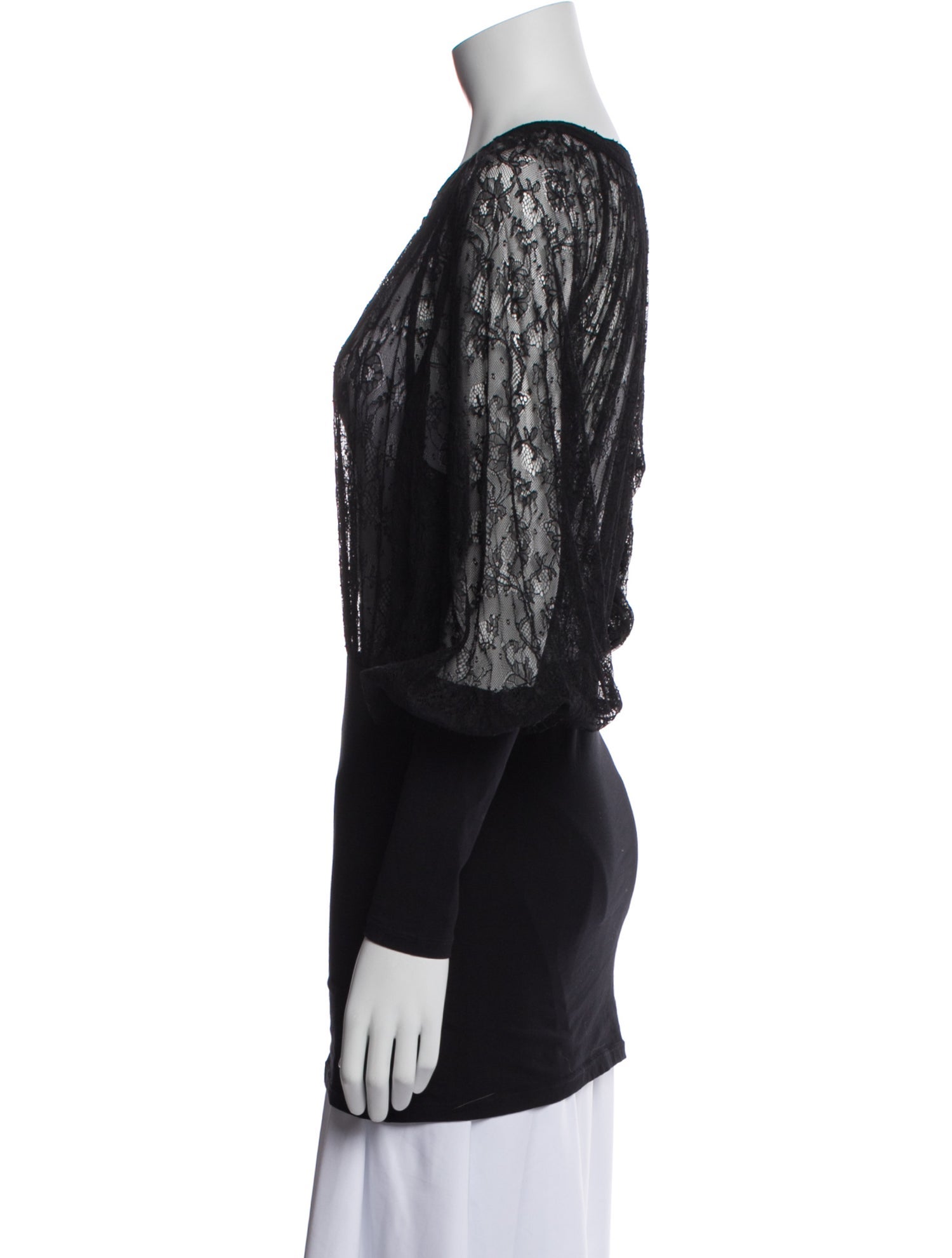 Anne Fontaine Bateau Neckline Three-Quarter Sleeve Tunic