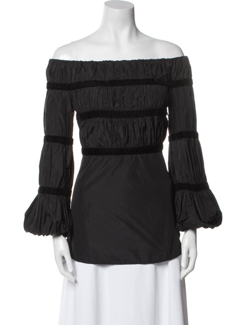 Anne Fontaine Off-The-Shoulder Three-Quarter Sleeve Blouse