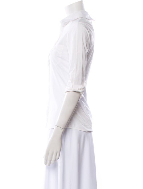 Anne Fontaine Three-Quarter Sleeve Button-Up Top