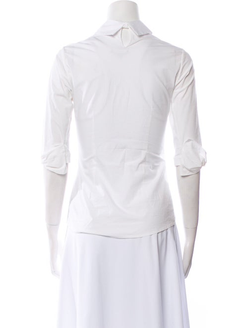 Anne Fontaine Three-Quarter Sleeve Button-Up Top
