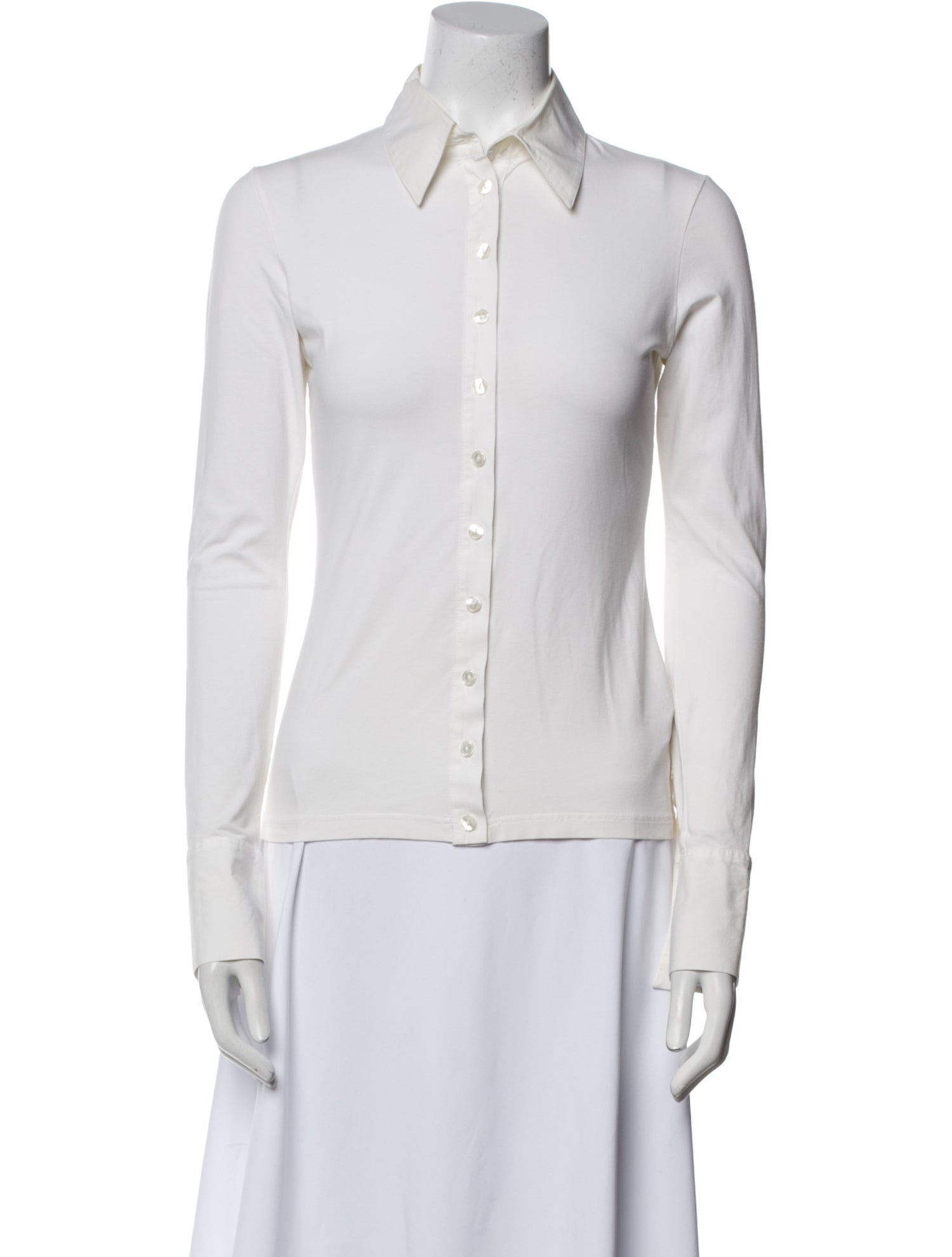 Anne Fontaine Long Sleeve Button-Up Top