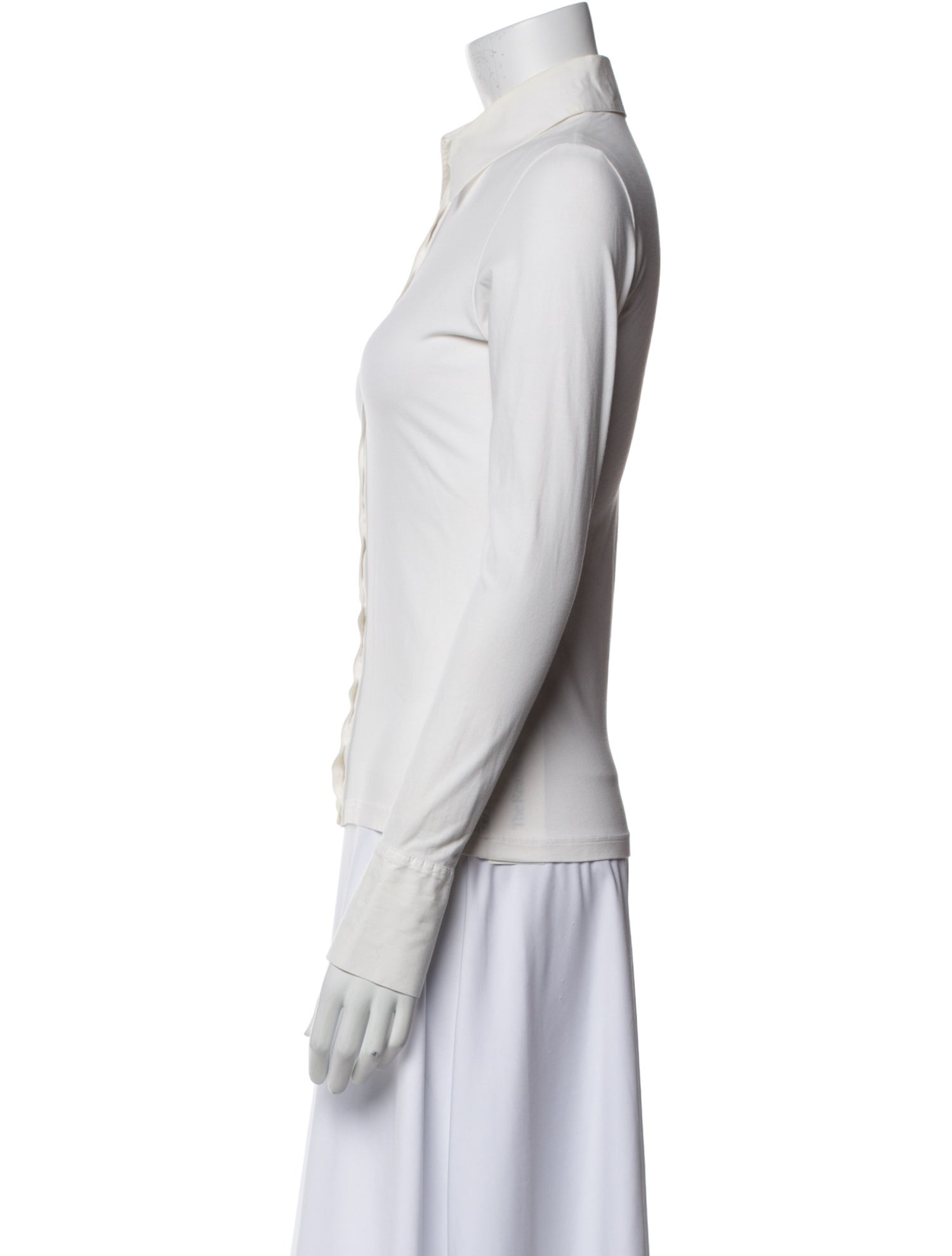 Anne Fontaine Long Sleeve Button-Up Top