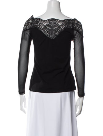 Anne Fontaine Bateau Neckline Three-Quarter Sleeve Top