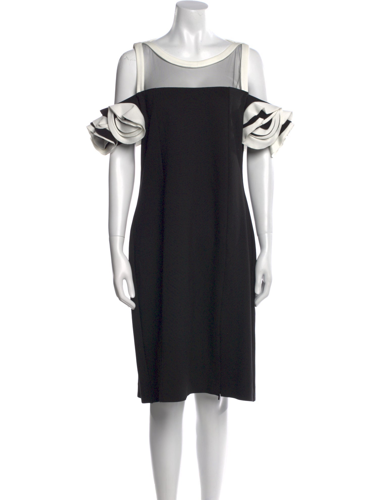 Anne Fontaine Bateau Neckline Knee-Length Dress