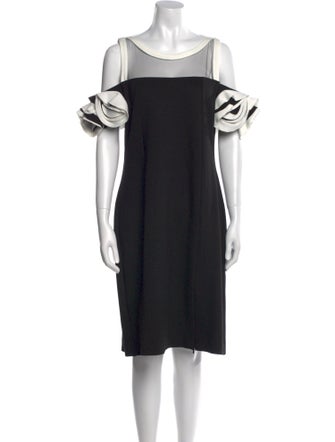 Anne Fontaine Bateau Neckline Knee-Length Dress