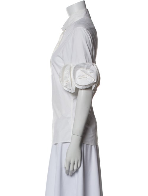 Anne Fontaine Short Sleeve Button-Up Top