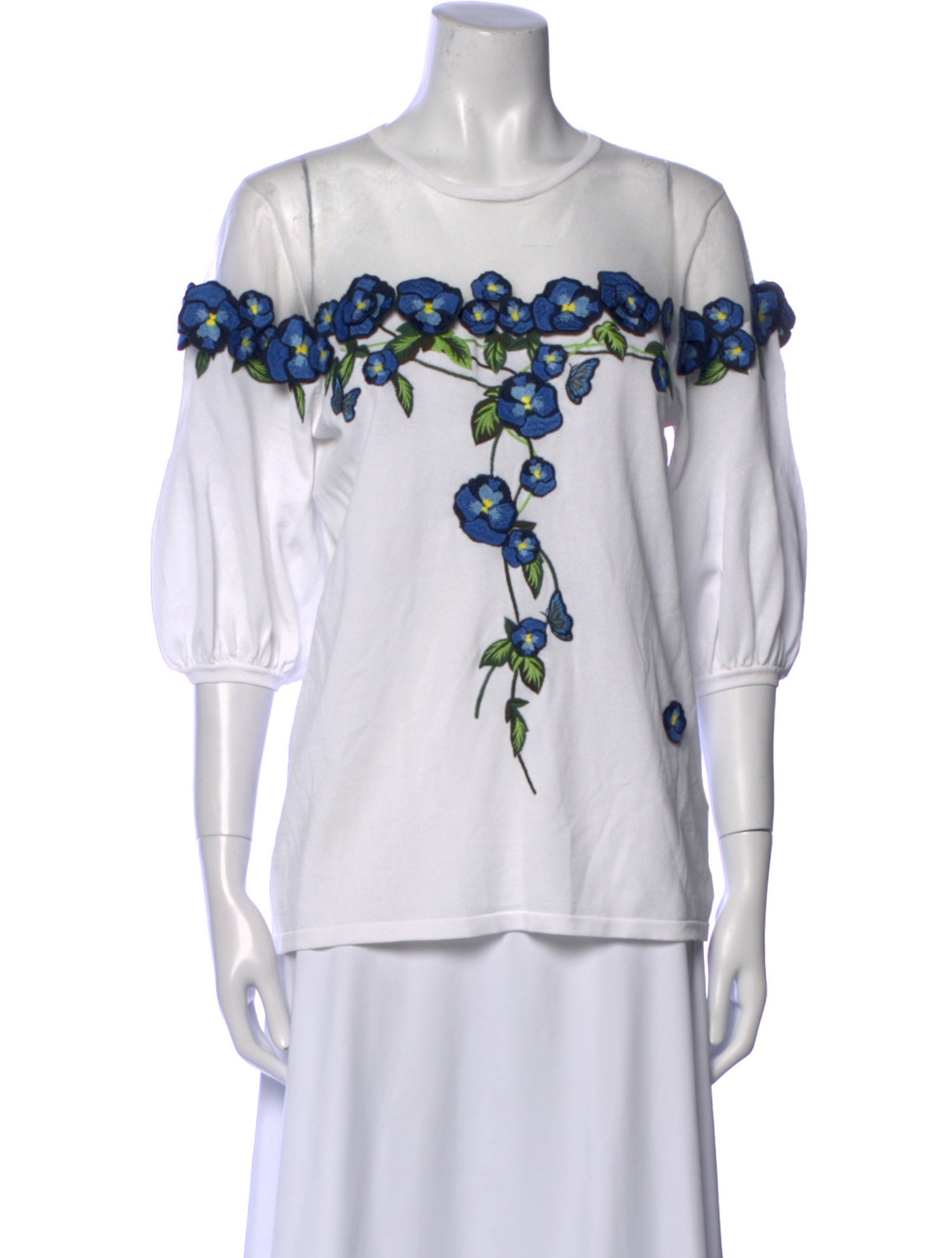 Anne Fontaine Graphic Print Bateau Neckline T-Shirt