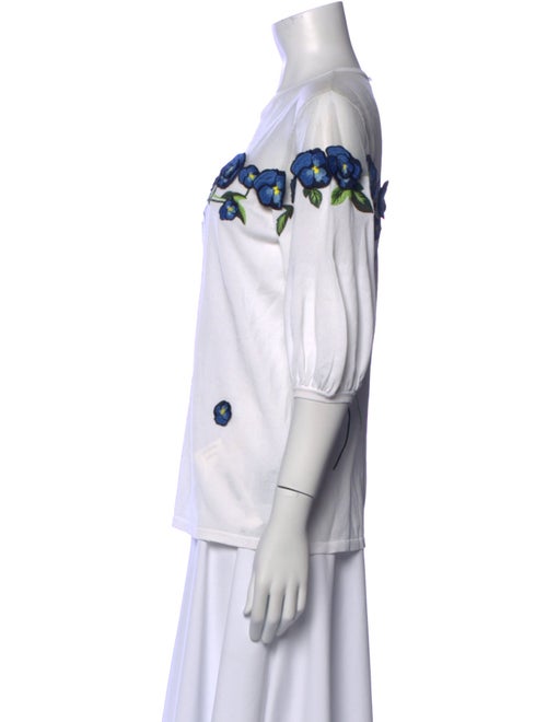 Anne Fontaine Graphic Print Bateau Neckline T-Shirt