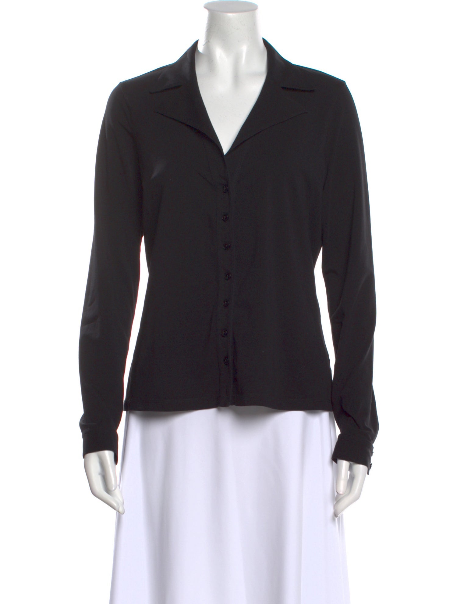 Anne Fontaine Supima Cotton Long Sleeve Button-Up Top