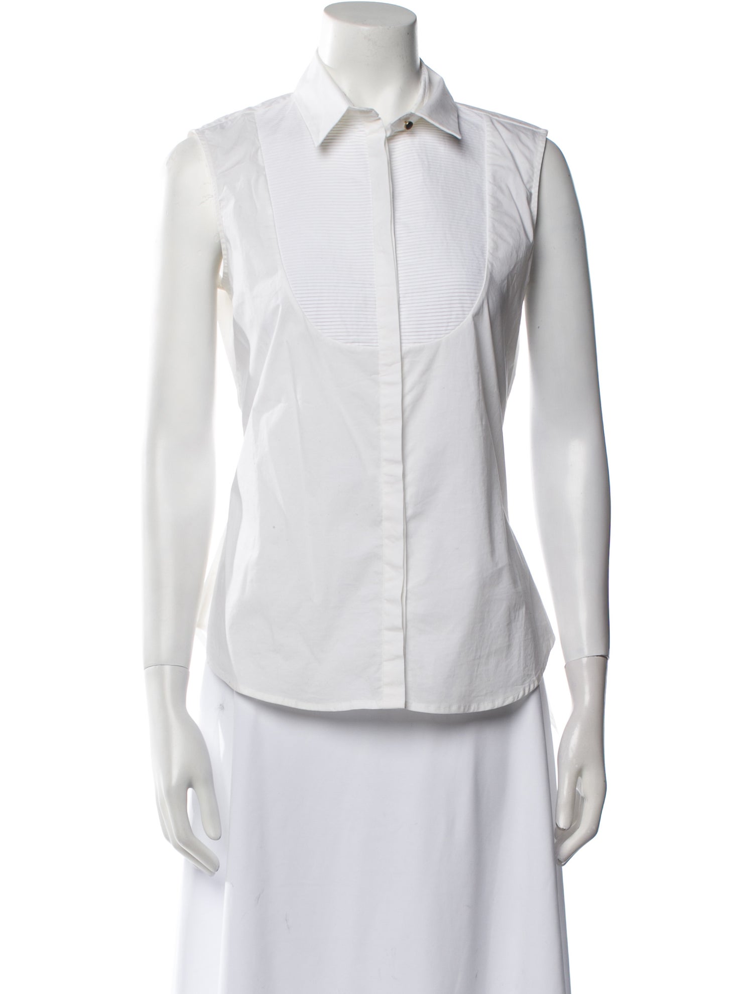 Anne Fontaine Sleeveless Button-Up Top