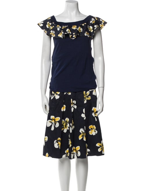 Anne Fontaine Floral Print Skirt Set