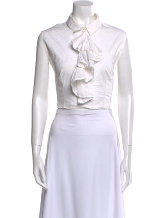 Anne Fontaine Sleeveless Crop Top