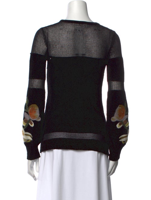 Anne Fontaine Colorblock Pattern Scoop Neck Sweater