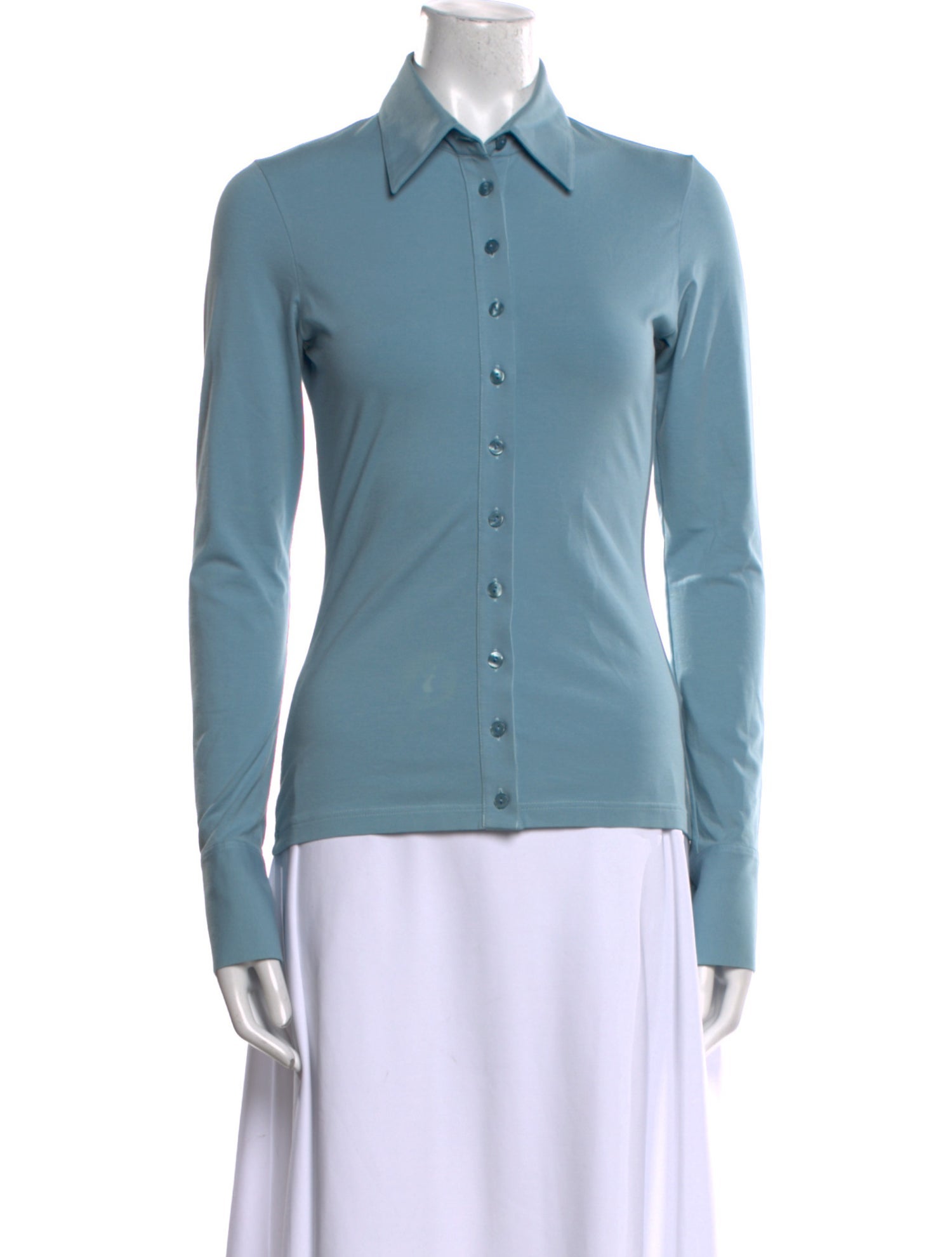 Anne Fontaine Long Sleeve Button-Up Top