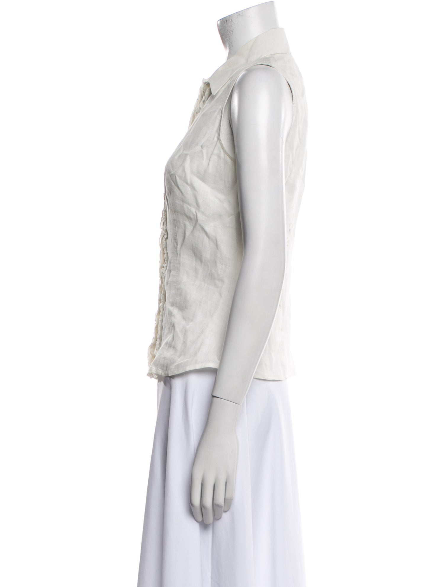 Anne Fontaine Sleeveless Button-Up Top