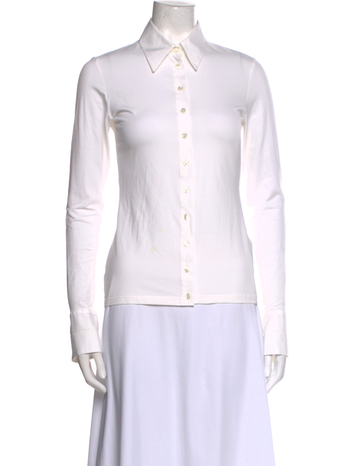 Anne Fontaine Long Sleeve Button-Up Top