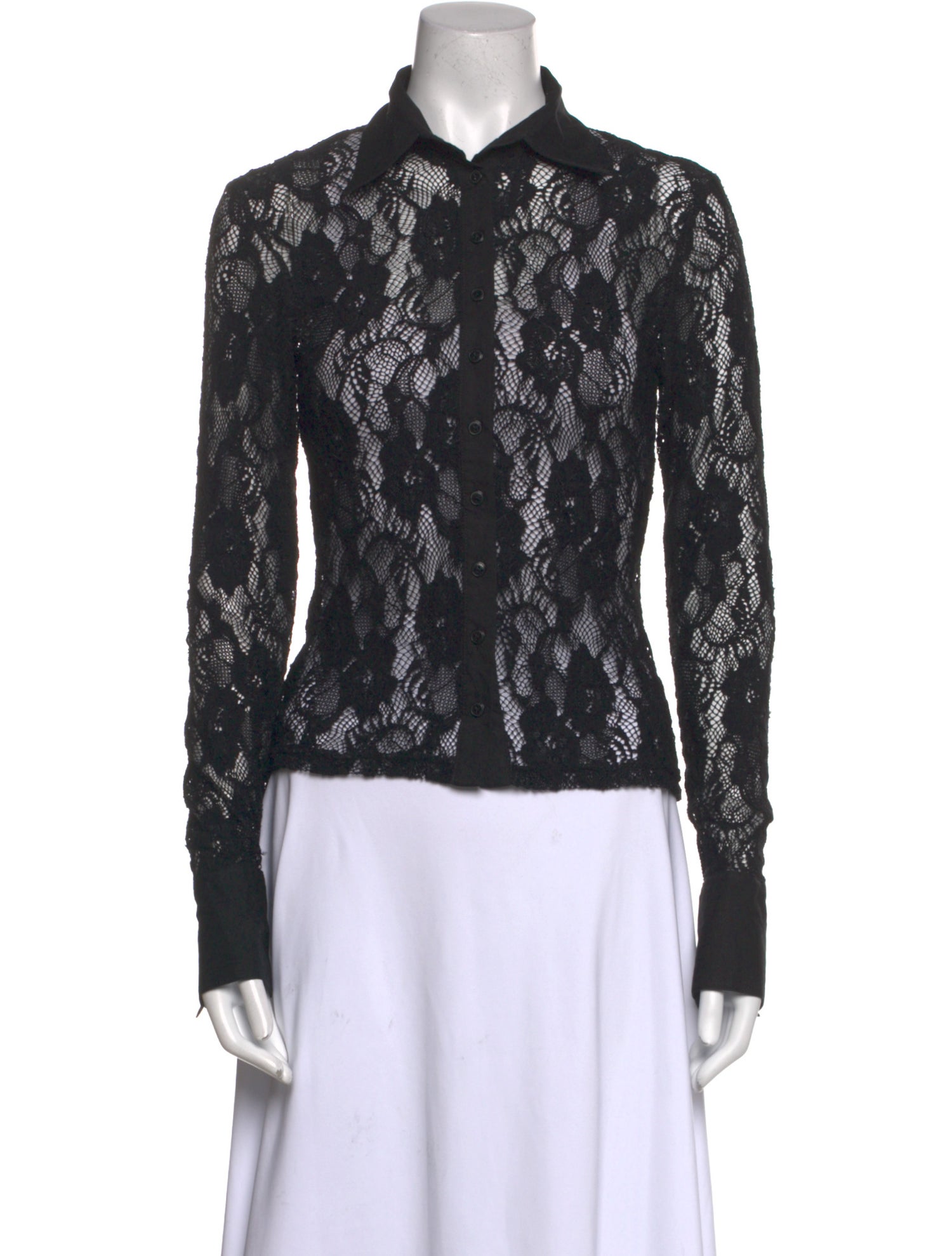 Anne Fontaine Lace Lace Pattern Button-Up Top
