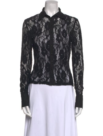 Anne Fontaine Lace Lace Pattern Button-Up Top