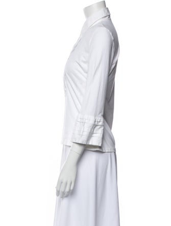 Anne Fontaine Three-Quarter Sleeve Button-Up Top