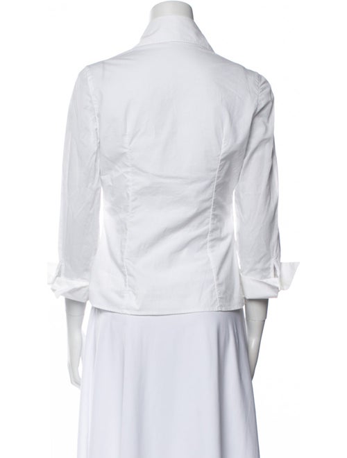Anne Fontaine Three-Quarter Sleeve Button-Up Top