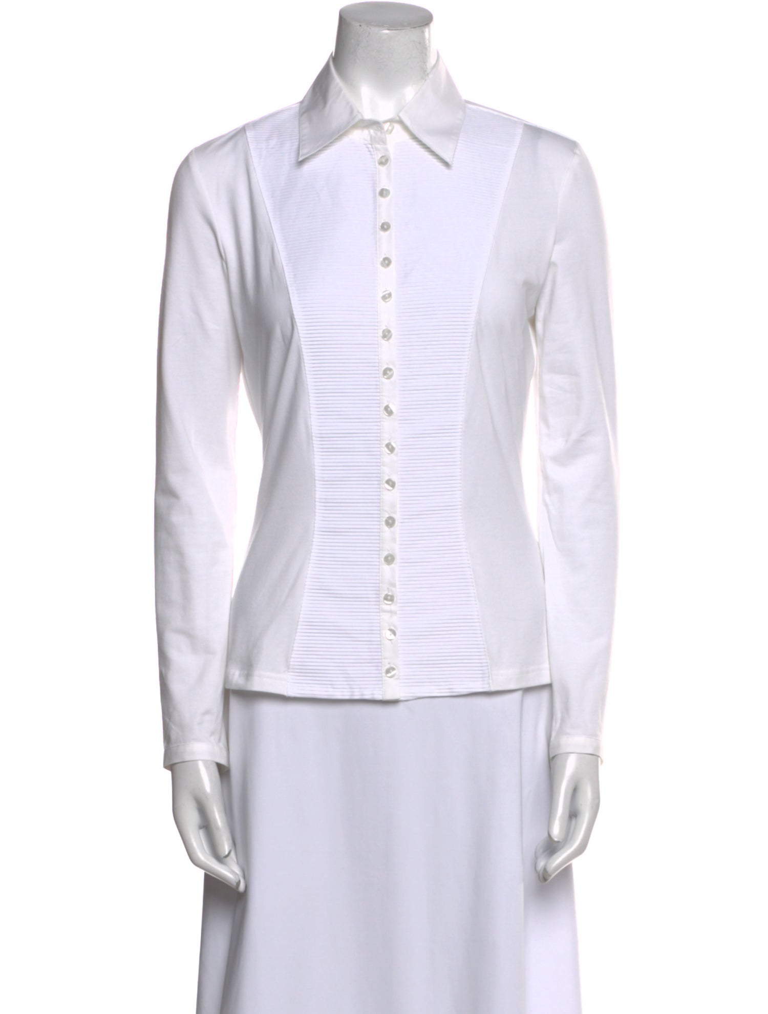Anne Fontaine Long Sleeve Button-Up Top