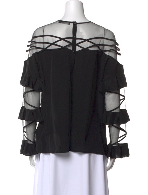 Anne Fontaine Silk Crew Neck Blouse