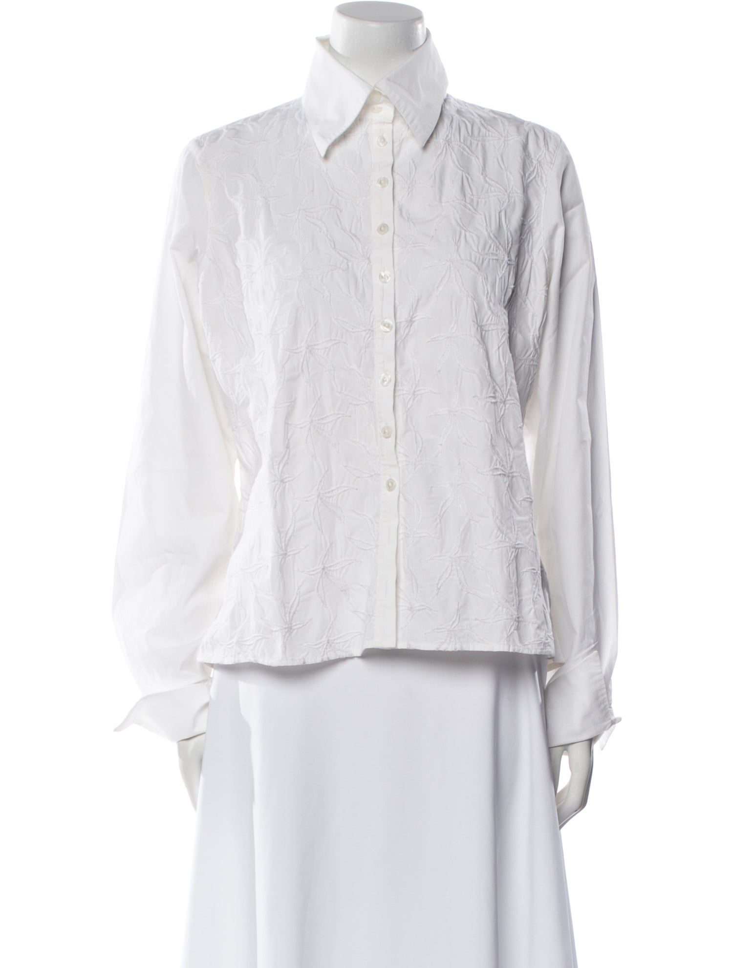 Anne Fontaine Long Sleeve Button-Up Top
