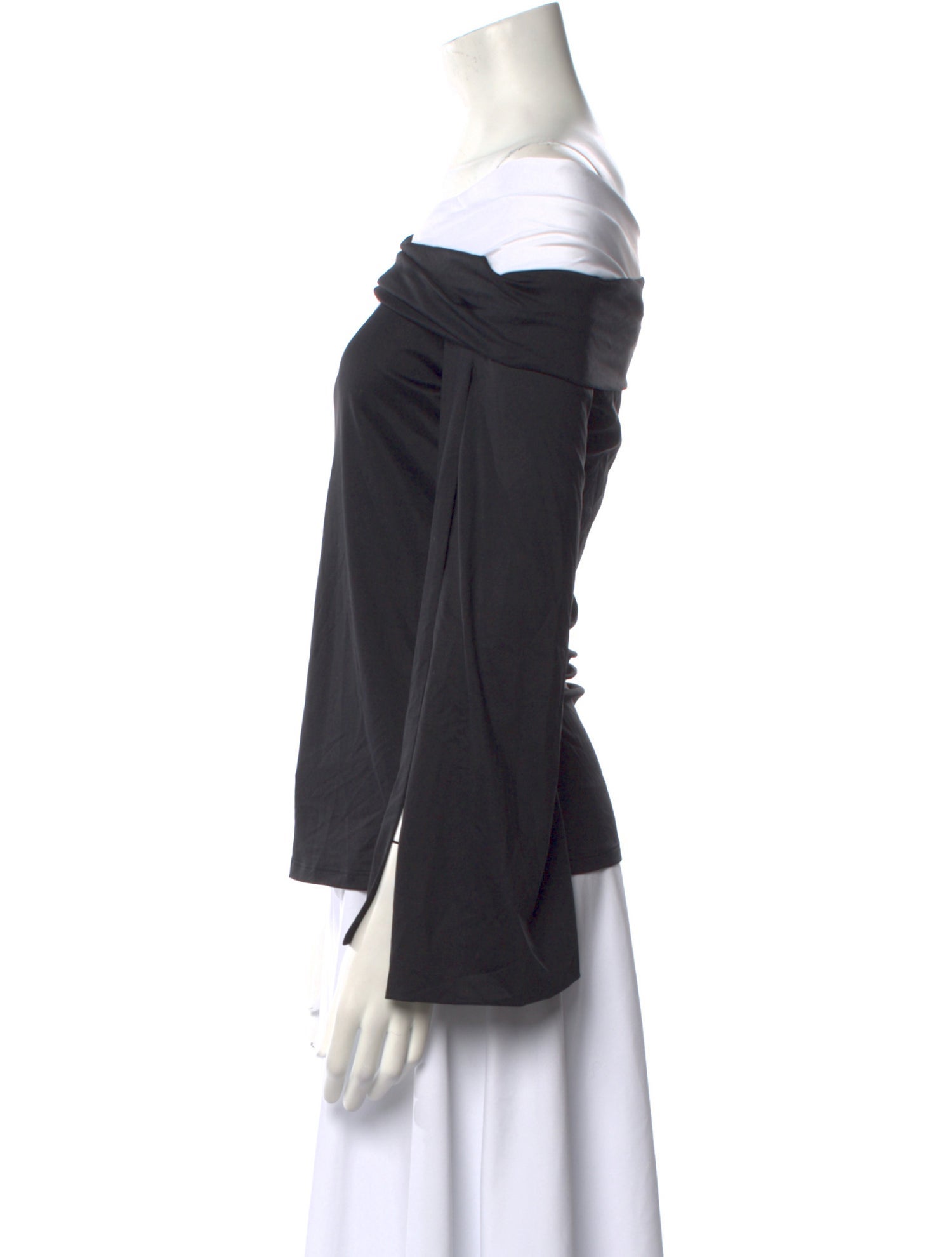 Anne Fontaine Off-The-Shoulder Long Sleeve Top w/ Tags