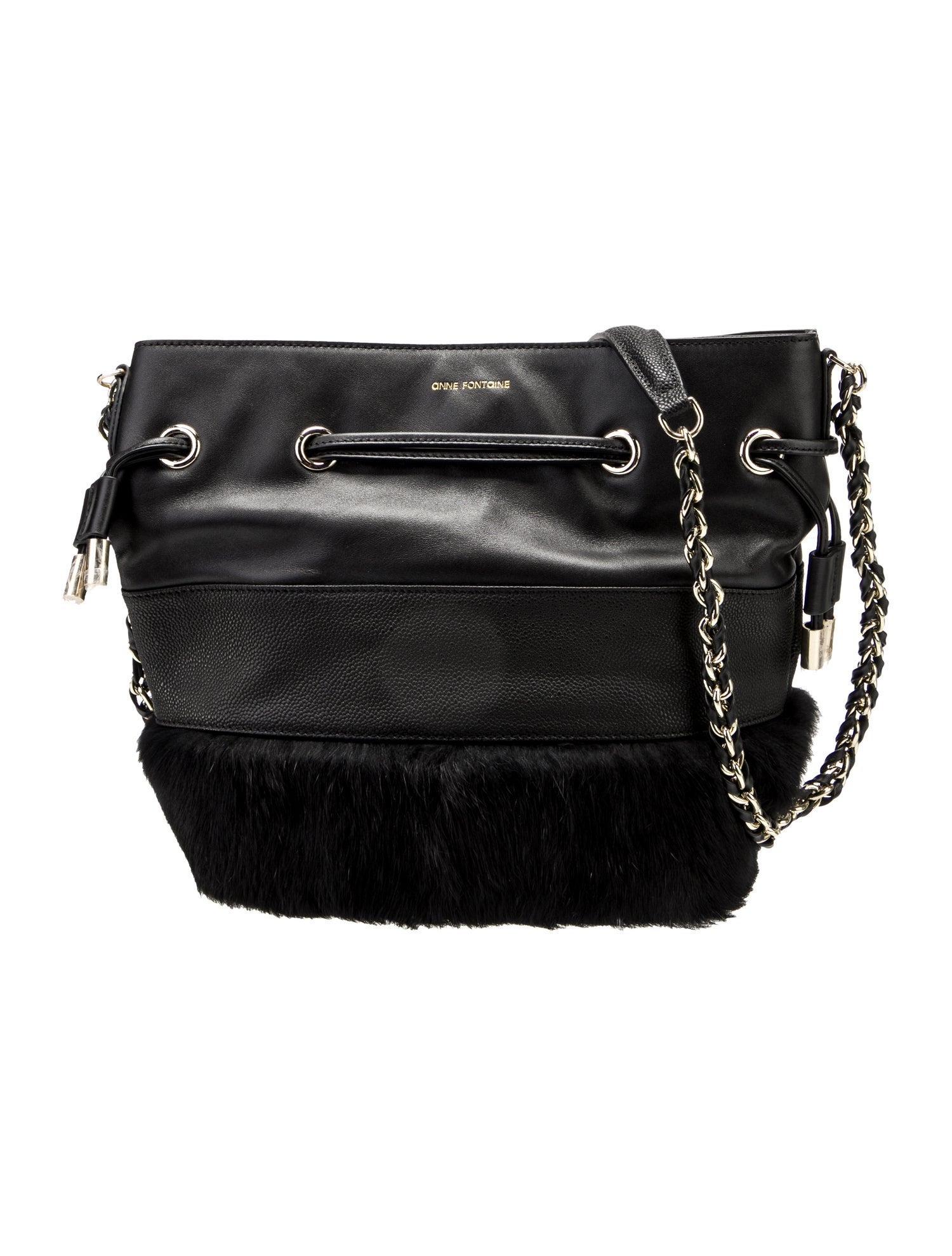 Anne Fontaine Leather Bucket Bag