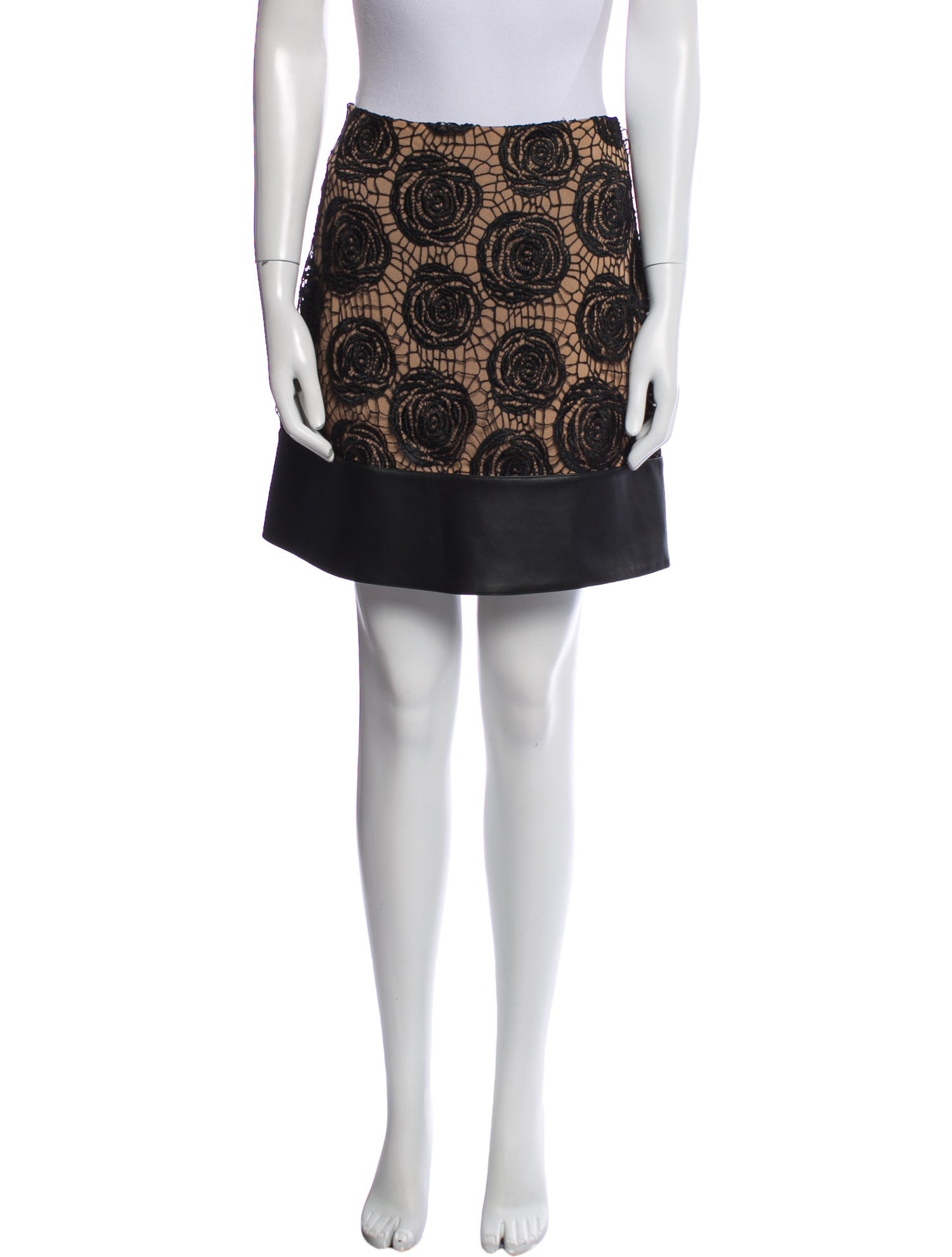 Anne Fontaine Lace Pattern Mini Skirt