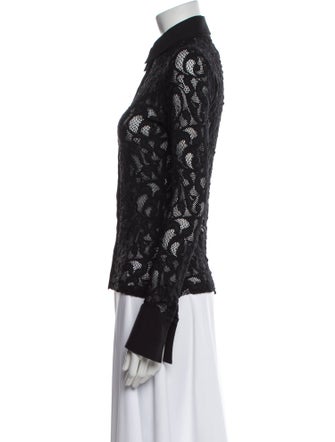 Anne Fontaine Lace Lace Pattern Button-Up Top