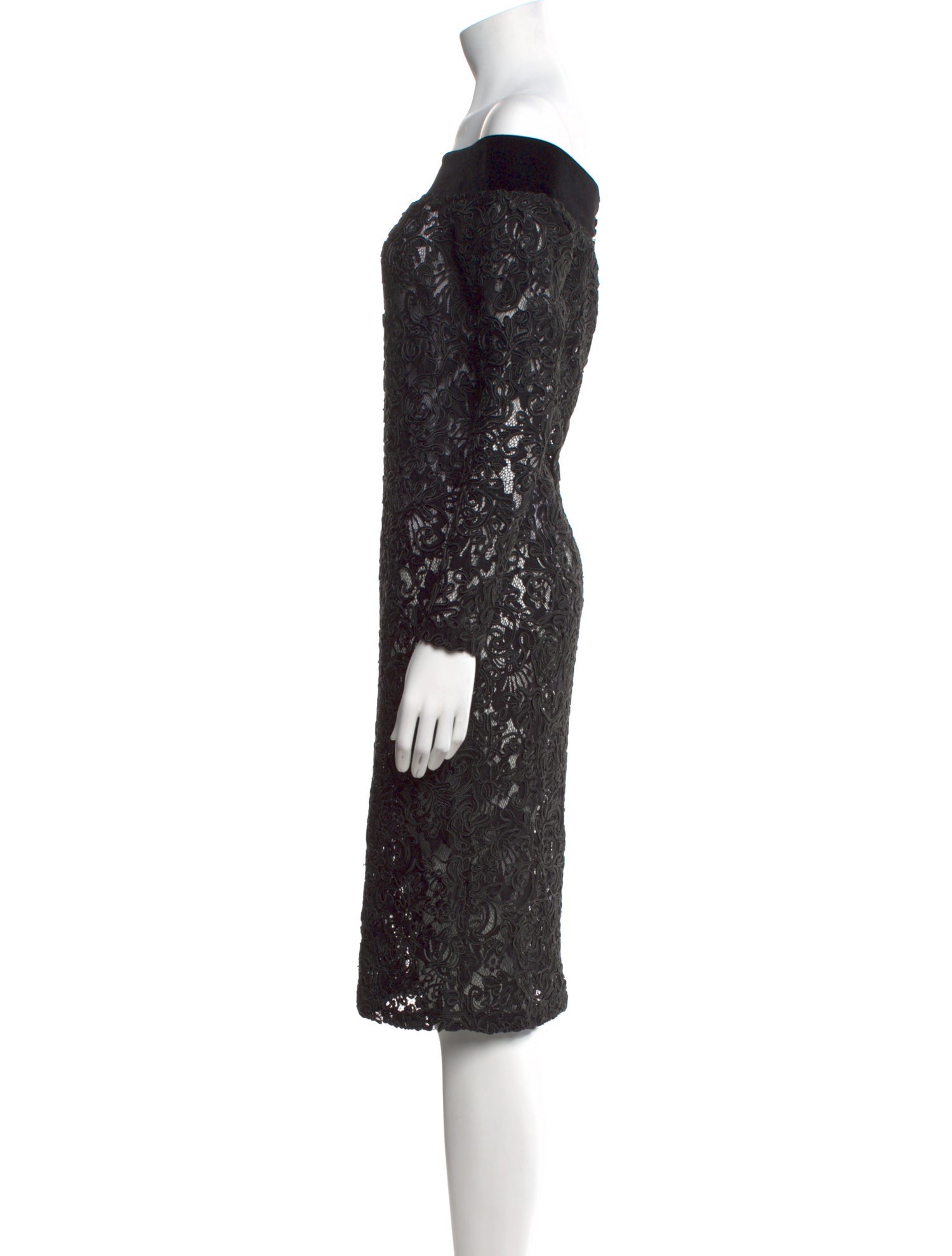 Anne Fontaine Lace Pattern Knee-Length Dress