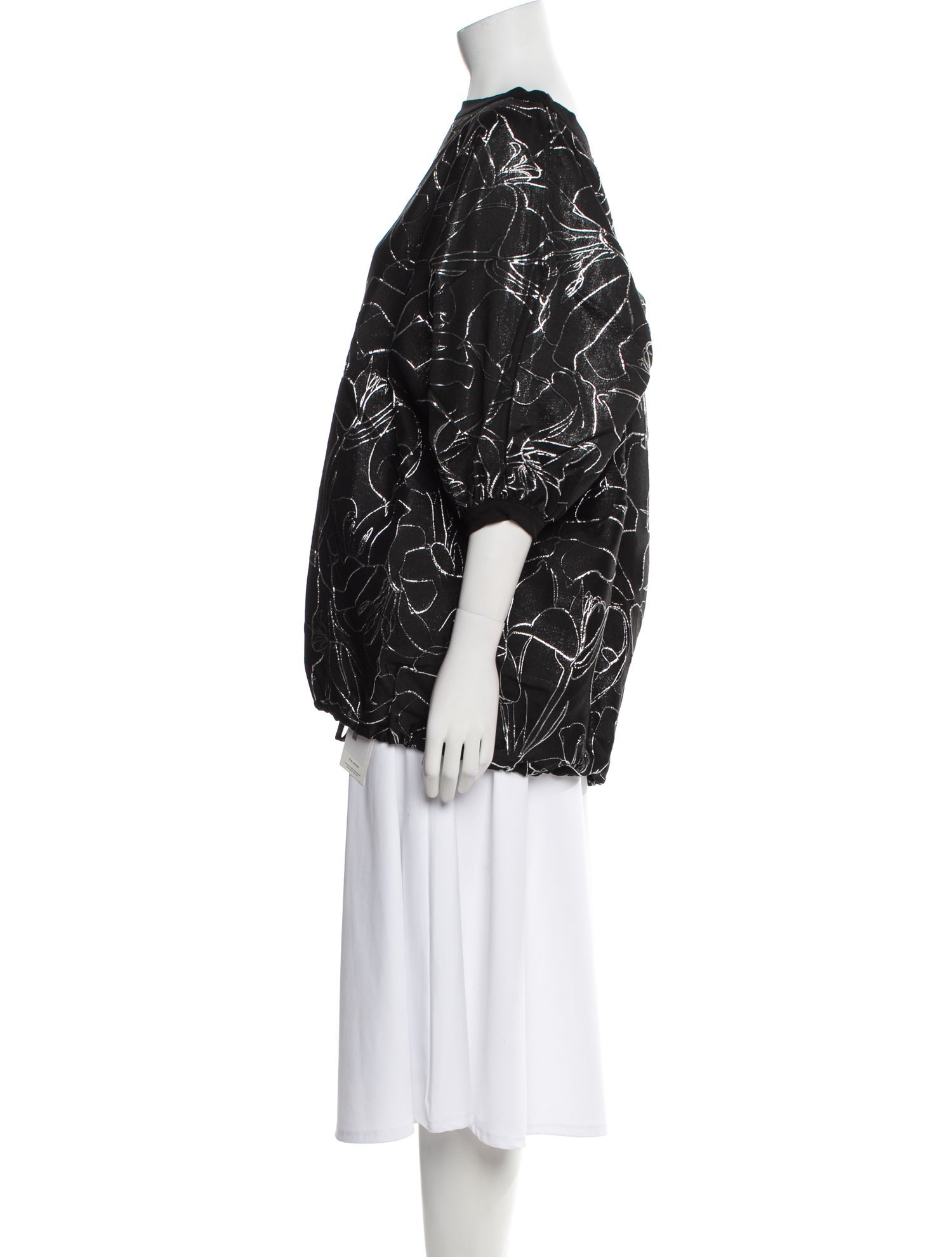 Anne Fontaine Lace Pattern Bateau Neckline Tunic