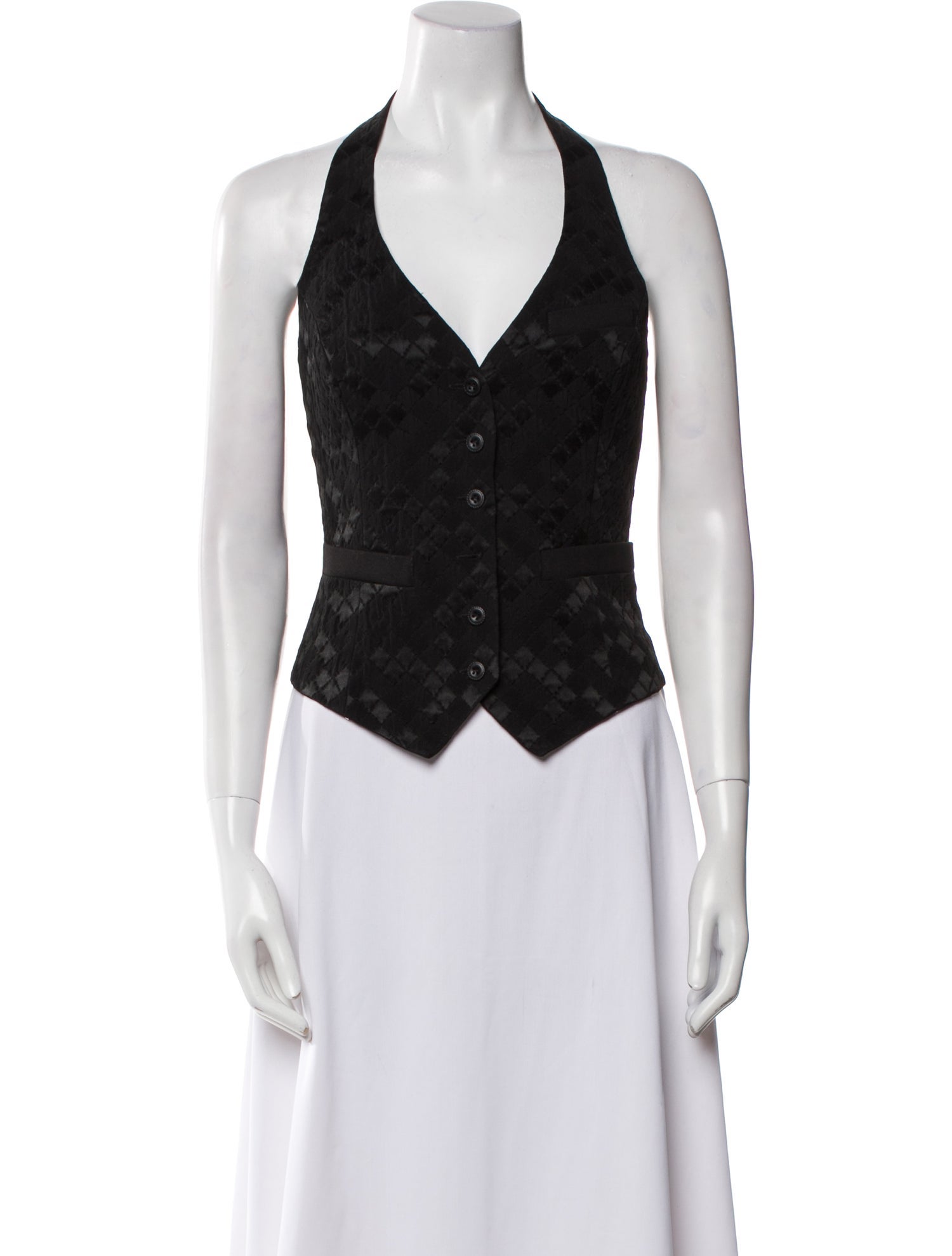 Anne Fontaine Halterneck Sleeveless Crop Top