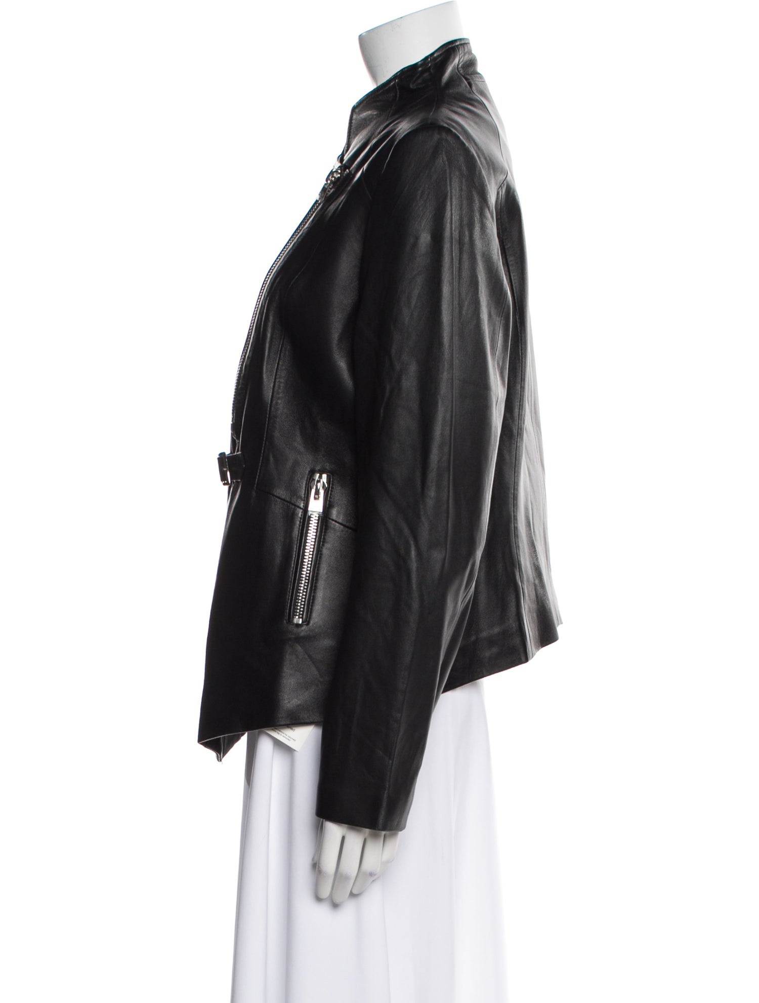 Anne Fontaine Lambskin Biker Jacket