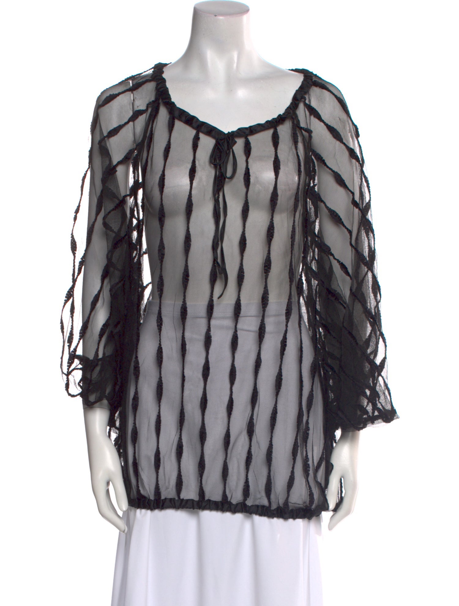 Anne Fontaine Printed V-Neck Tunic w/ Tags