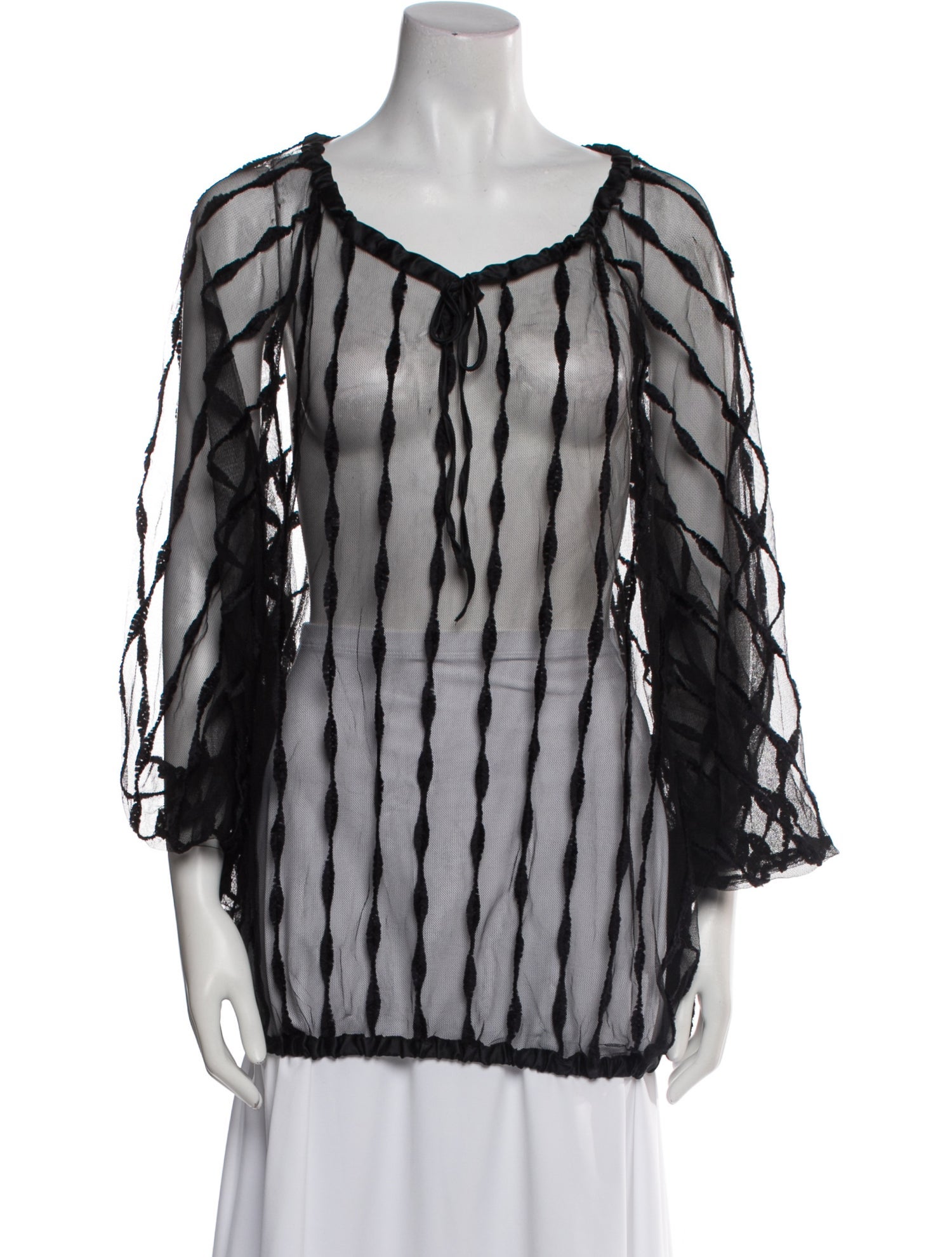 Anne Fontaine Printed V-Neck Tunic w/ Tags