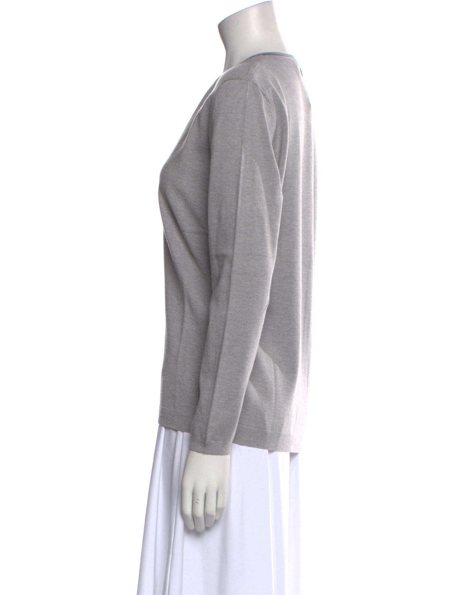 Anne Fontaine Crew Neck Long Sleeve Button-Up Top w/ Tags