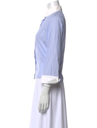 Anne Fontaine Three-Quarter Sleeve Button-Up Top