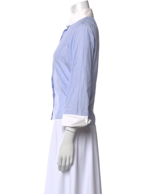 Anne Fontaine Three-Quarter Sleeve Button-Up Top