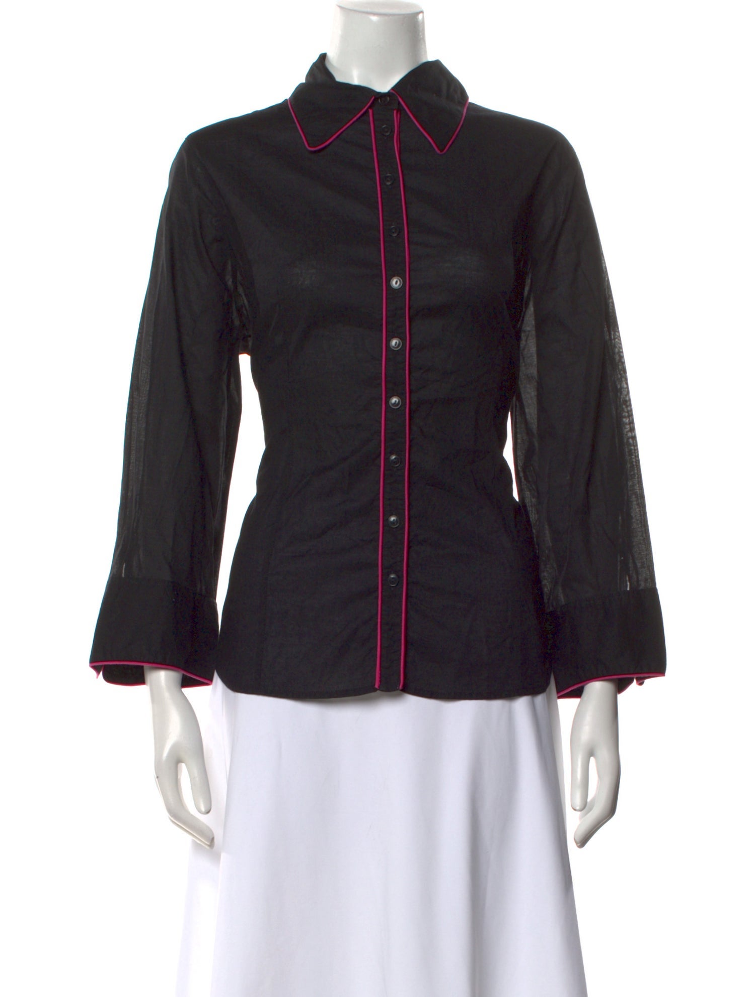 Anne Fontaine Long Sleeve Button-Up Top