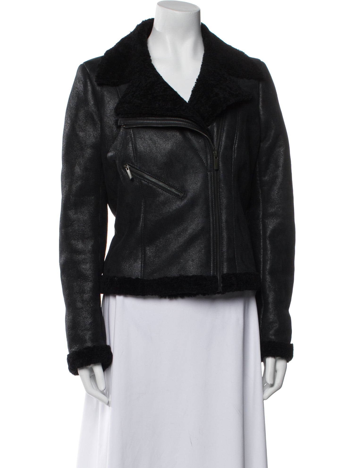 Anne Fontaine Merino Wool Biker Jacket