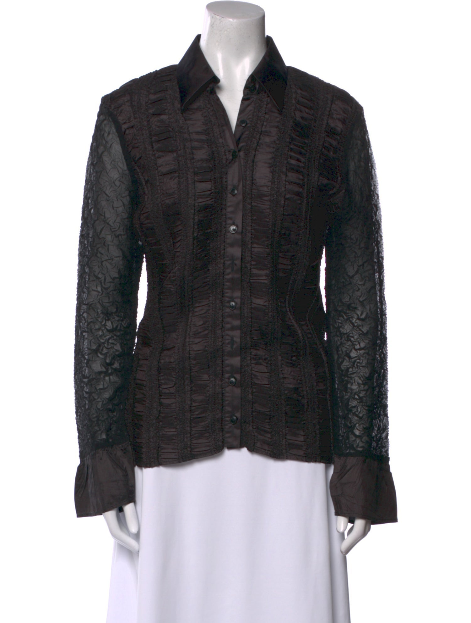 Anne Fontaine Long Sleeve Button-Up Top