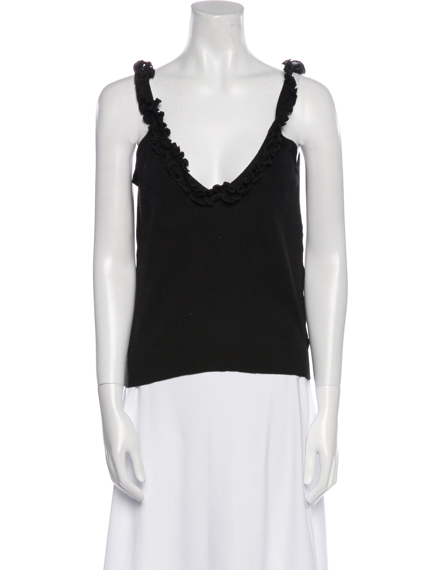 Anne Fontaine V-Neck Sleeveless Top